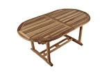 XXS® Garten-Tisch Aruba, Teak-Holz Esstisch aus Massiv-Holz, Auszieh-Tisch mit Schirmloch, Länge 180 - 240 cm, Tisch für Garten oder Terrasse ...
