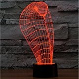 XYDKSMB® Cobra 3D Desktop-Lampe LED-Lampe kreative Geschenke Bunte Gradient Nacht Light Touch