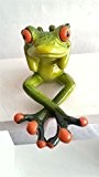 Yoga Frosch sitzend, hellgrün, 11 cm aus Kunststein, Gartendeko