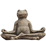 Yoga Frosch XXL, Tierfigur aus Steinguss