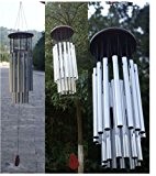 yosoo groß Windspiel 27 Röhren silber Metall Tube Kirche Home Garten-Dekorationen zum Aufhängen im Glocken Windspiel Glocken
