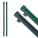 Zaunpfosten - Höhe 150cm - Durchmesser 38mm - Farbe: Anthrazit - Zaunpfahl Pfosten für Maschendraht Maschendrahtzaun Gartenzaun