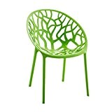 ZEARO Gartenstuhl Kunststoff Stapelstuhl Bistrostuhl Küchenstuhl Stuhl stapelbar Stapelstuhl für Drinnen & Draußen (grün)